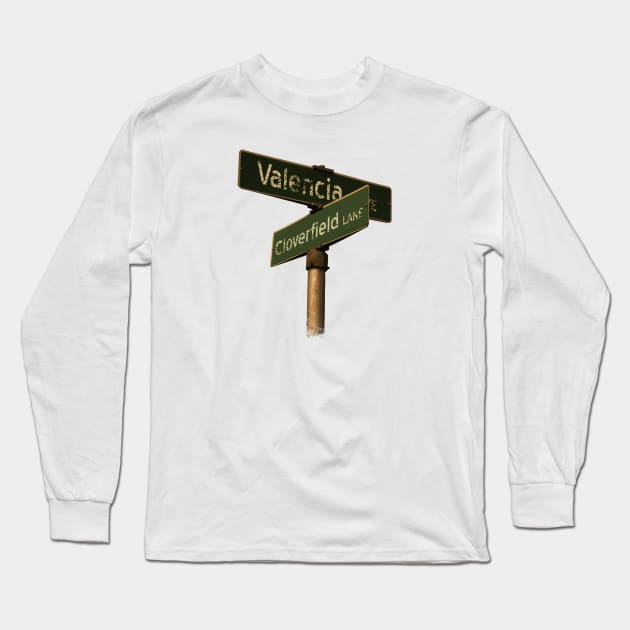 The Corner of Valencia Ave & Cloverfield Lane Long Sleeve T-Shirt by geekbias